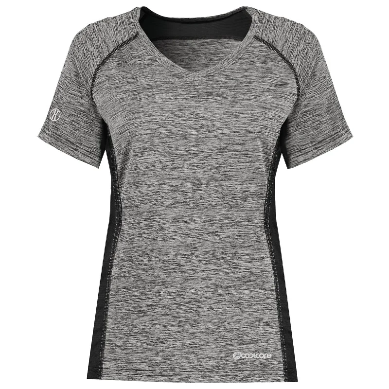 Holloway Women's Black Heather Electrify Coolcore Tee