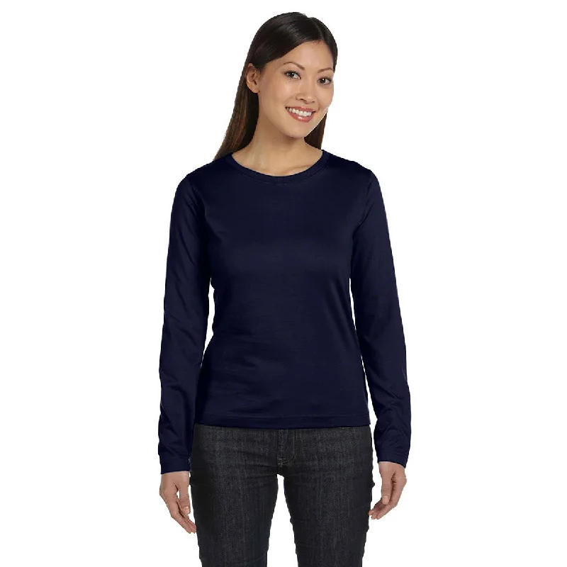 LAT Women's Navy Long Sleeve Premium Jersey T-Shirt