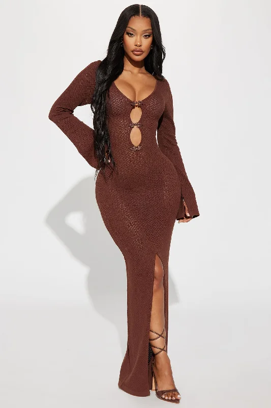 A Lounge Babe Maxi Dress - Chocolate