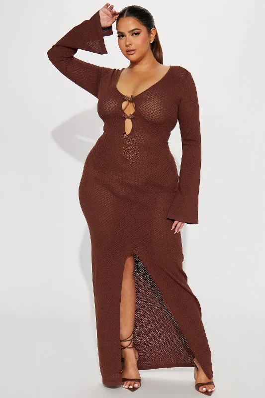 A Lounge Babe Maxi Dress - Chocolate