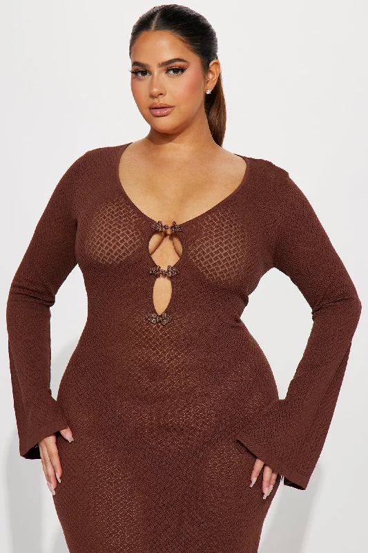 A Lounge Babe Maxi Dress - Chocolate