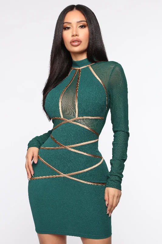 All My Love Mini Dress - Hunter Green