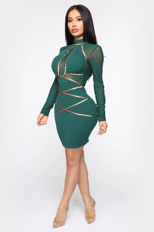 All My Love Mini Dress - Hunter Green