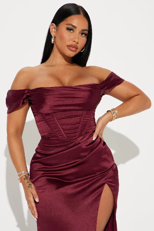 Andrea Corset Gown - Wine