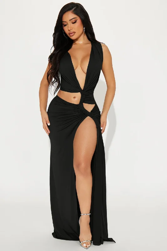 Bahama Beach Maxi Dress - Black