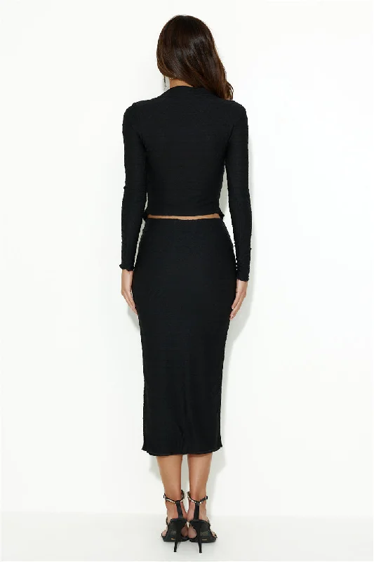 Be Sleek Midi Skirt Black