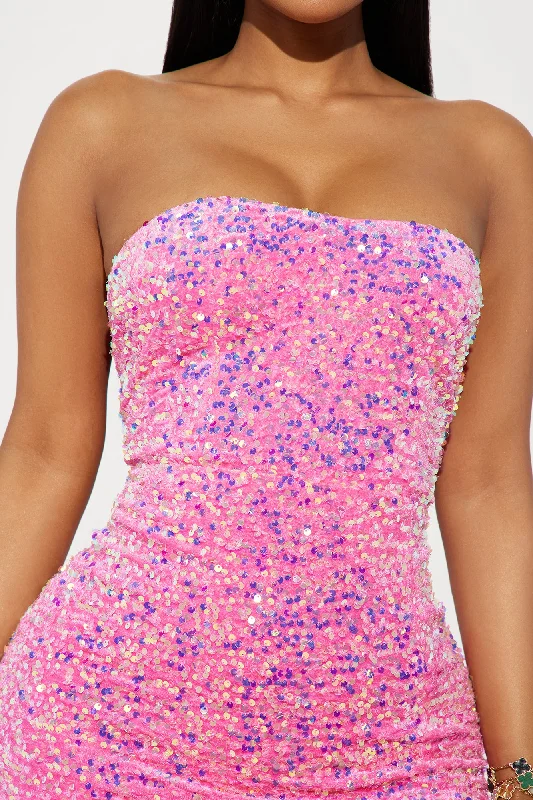 Dahlia Sequin Gown - Pink