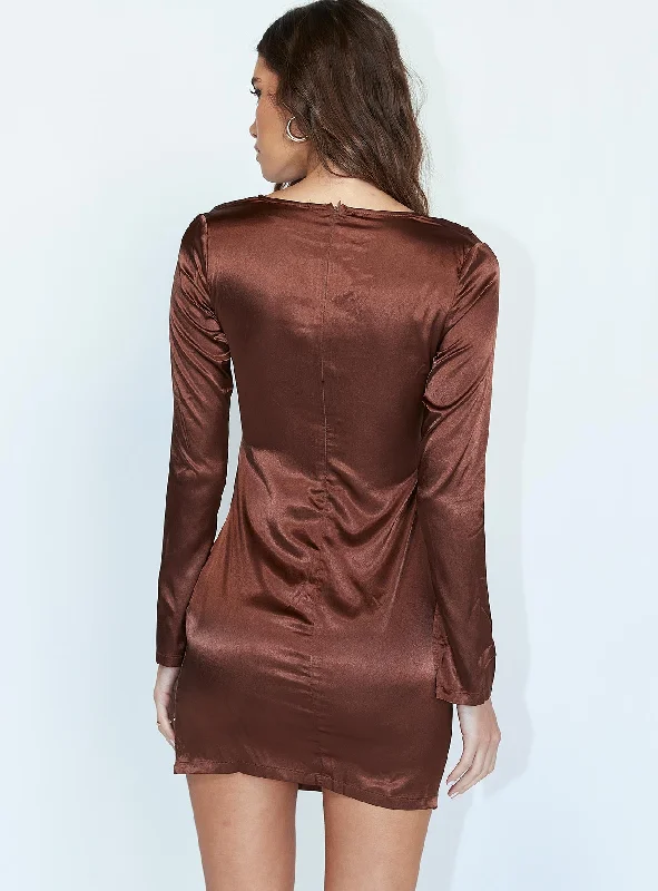 Henry Mini Dress Brown