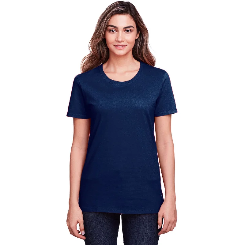 Fruit of the Loom Women's J Navy ICONIC T-Shirt