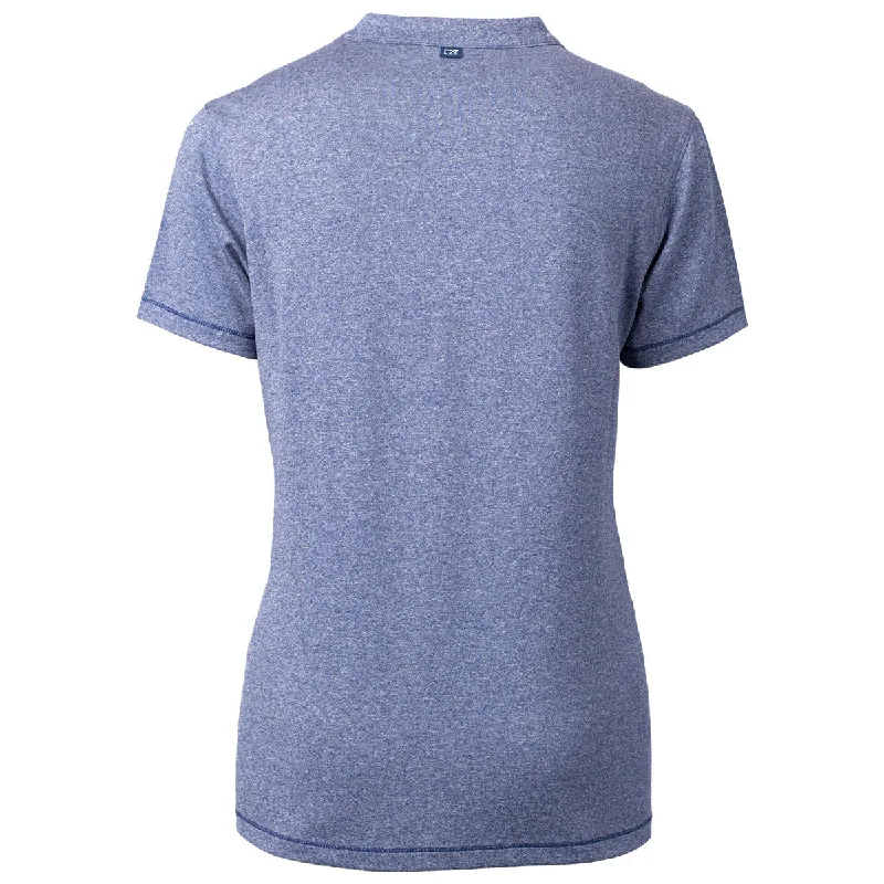 Cutter & Buck Women's Indigo Heather Forge Heathered Stretch Blade Top