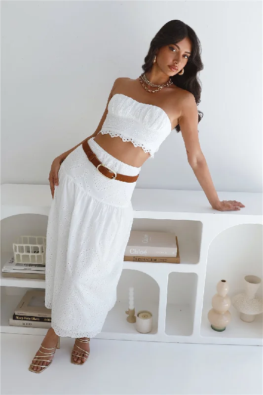 Little Details Maxi Skirt White