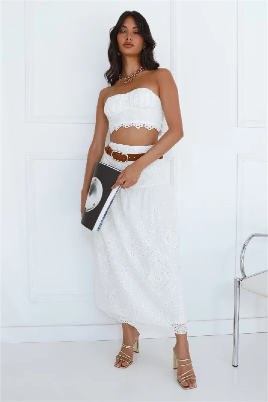 Little Details Maxi Skirt White