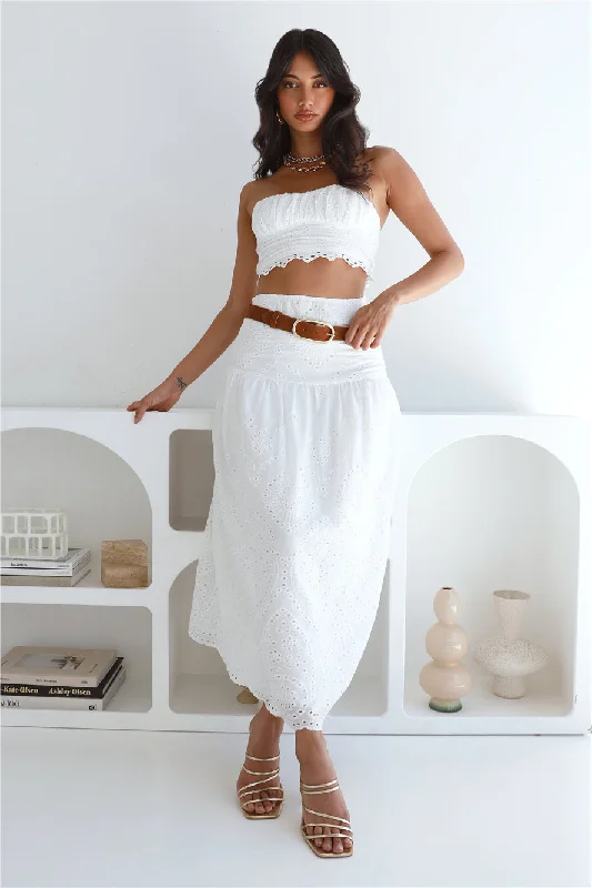 Little Details Maxi Skirt White