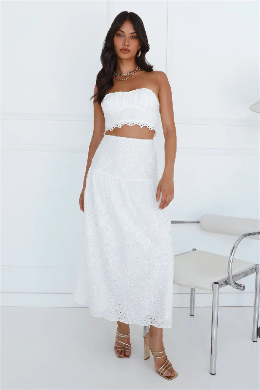 Little Details Maxi Skirt White