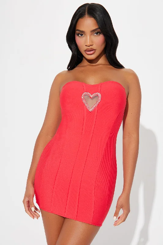 Lover Bandage Micro Mini Dress - Red