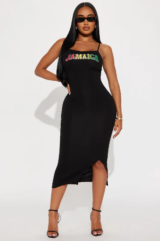 Made In Jamaica Midi Tank Dress - Black