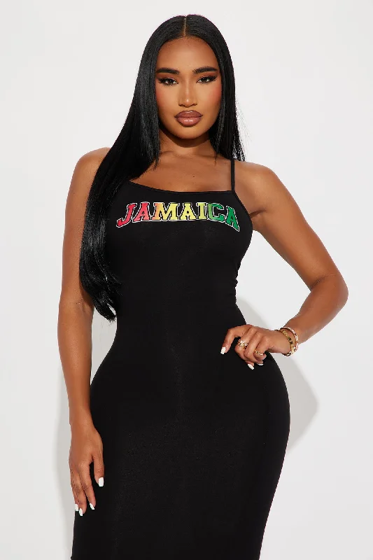 Made In Jamaica Midi Tank Dress - Black