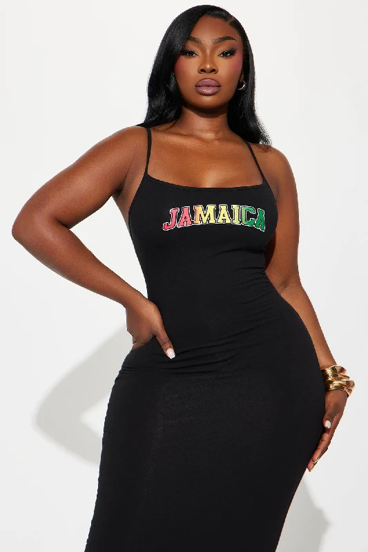 Made In Jamaica Midi Tank Dress - Black