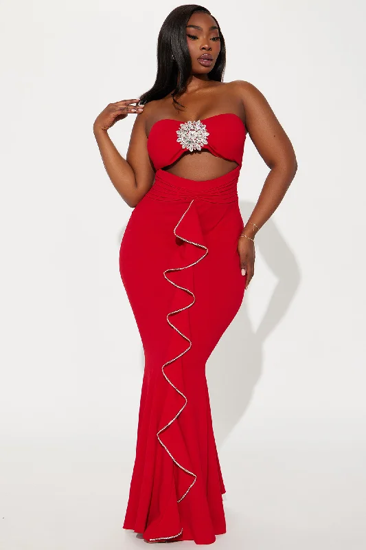 Make a Statement Mermaid Gown - Red