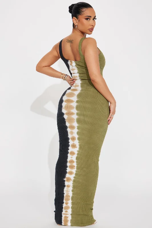 Meadow Tie Dye Maxi Dress - Green/combo