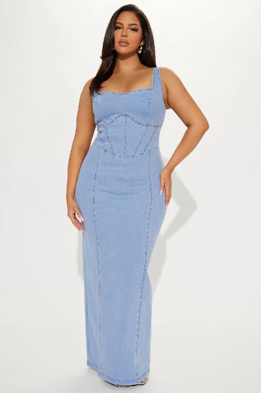 Penelope Denim Maxi Dress - Denim