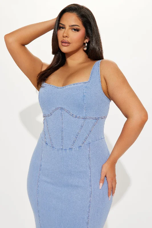 Penelope Denim Maxi Dress - Denim