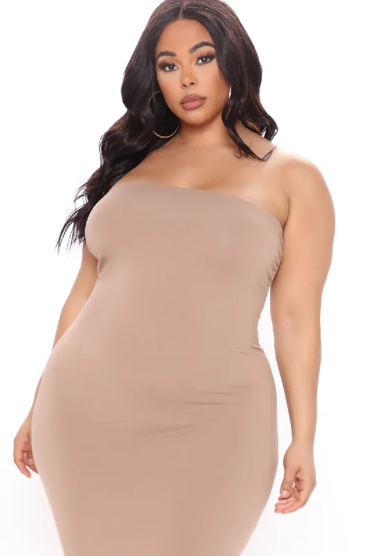 Rhianna Tube Dress - Taupe