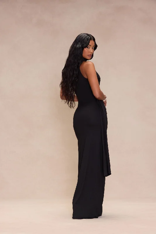 Saree Maxi Dress - Black