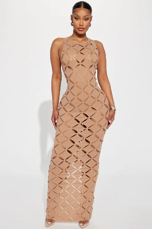 Tanya Cut Out Maxi Dress - Mocha