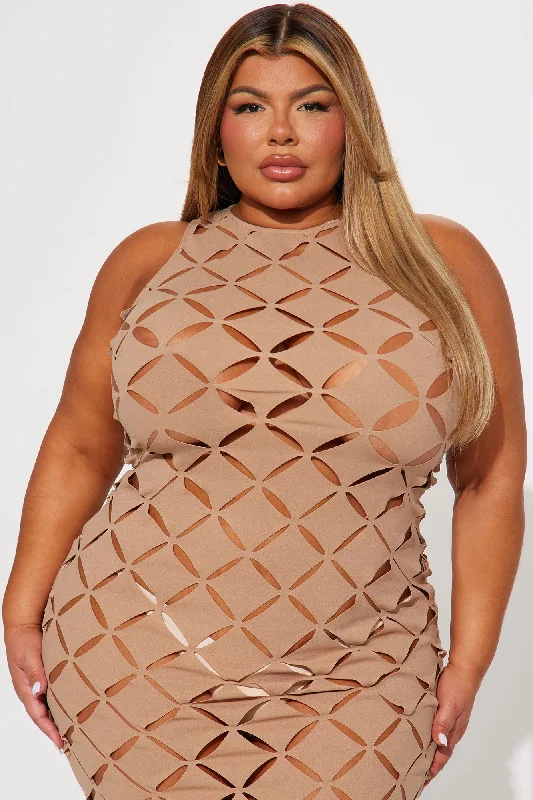 Tanya Cut Out Maxi Dress - Mocha