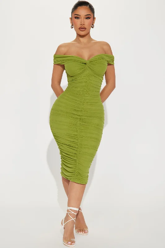 The Tink Midi Dress - Green