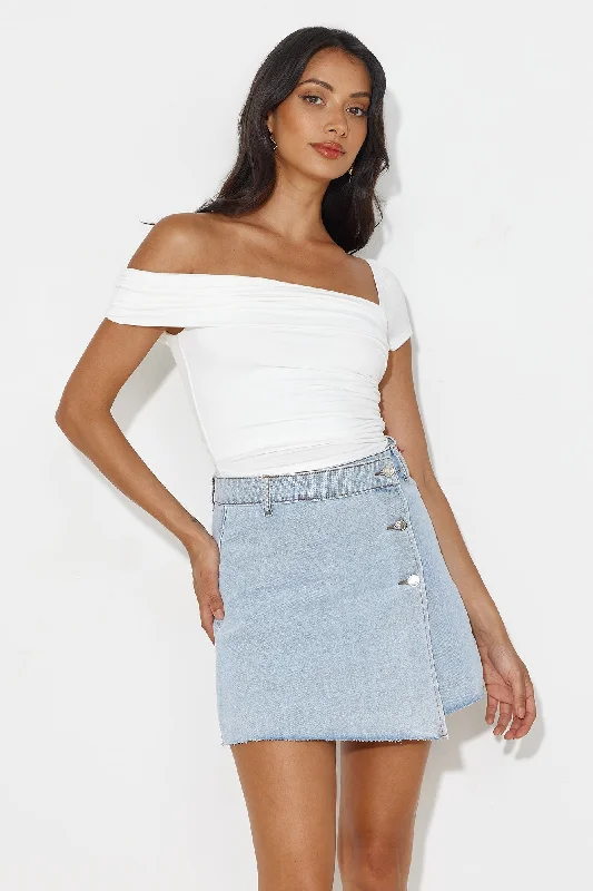 Trendy Always Denim Mini Skirt Denim