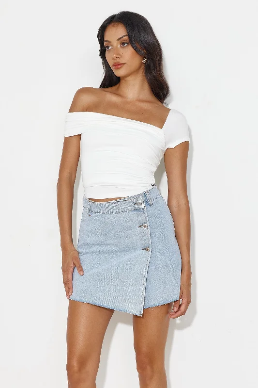 Trendy Always Denim Mini Skirt Denim