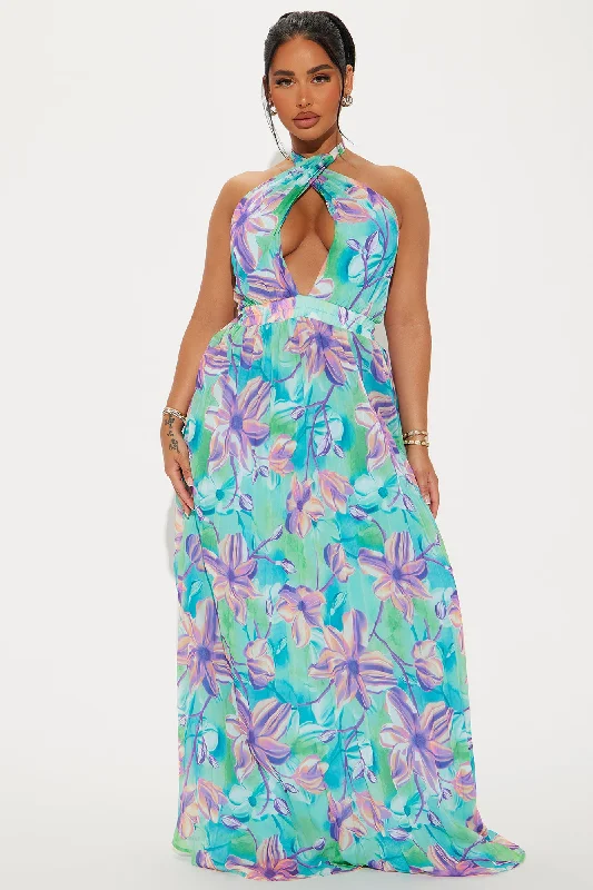 Tropic Lifestyle Maxi Dress - Green/combo