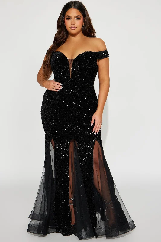 Twilight Sequin Gown - Black