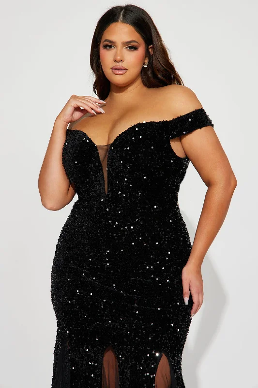 Twilight Sequin Gown - Black