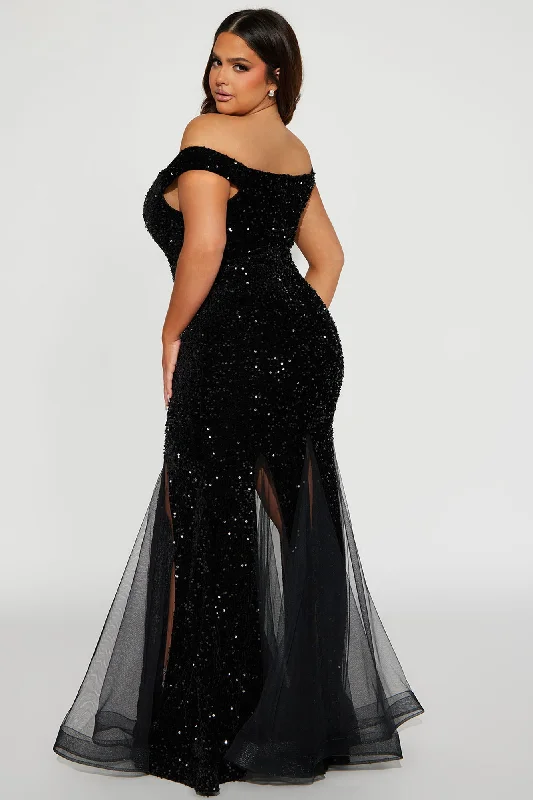 Twilight Sequin Gown - Black