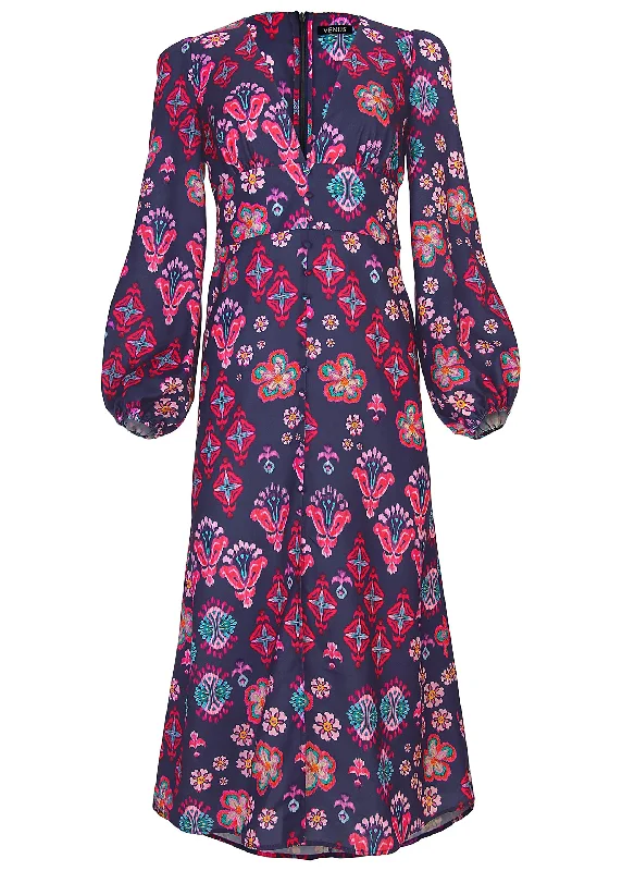 Long sleeve printed dress - Modern Folk Floral