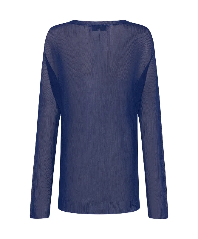 AMITY SHEER RIB LONGSLEEVE SWEATER