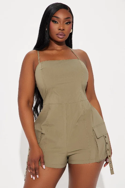 Cadet Cutie Romper - Olive