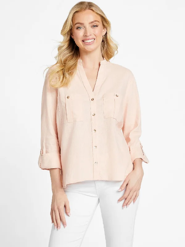 Charlotte Linen Button-Up Top