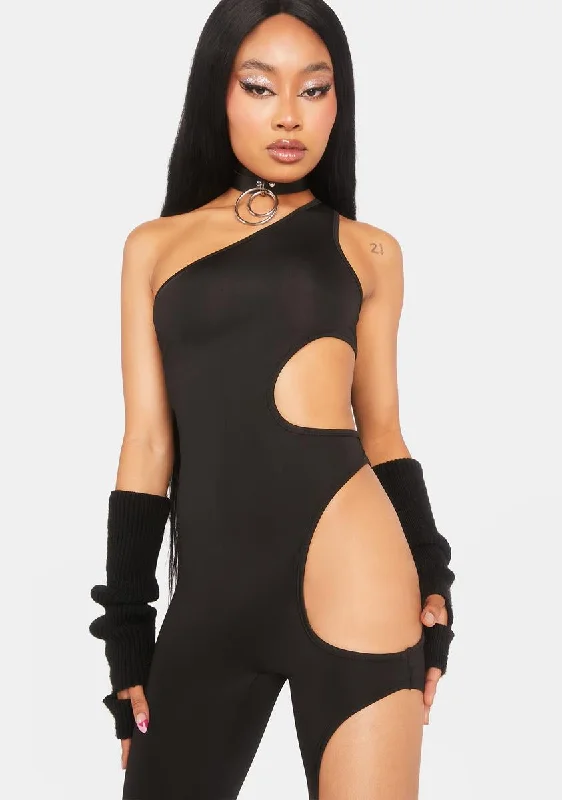 Dark Beats Cut-Out Jumpsuit