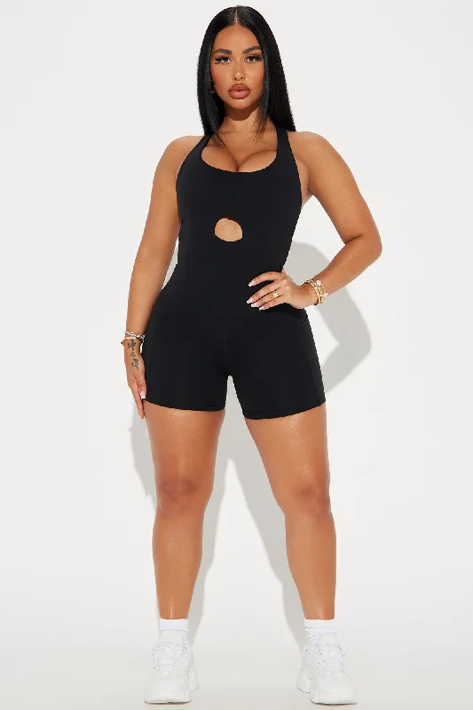 Gym Girly Active Romper - Black