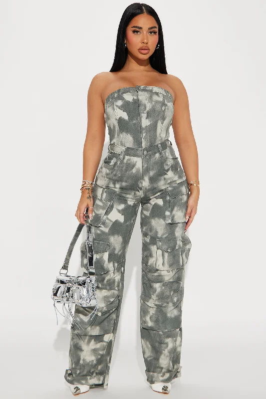 Headstrong Denim Jumpsuit - Grey/combo