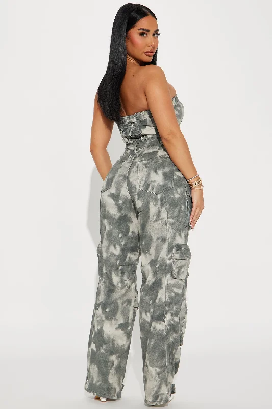 Headstrong Denim Jumpsuit - Grey/combo