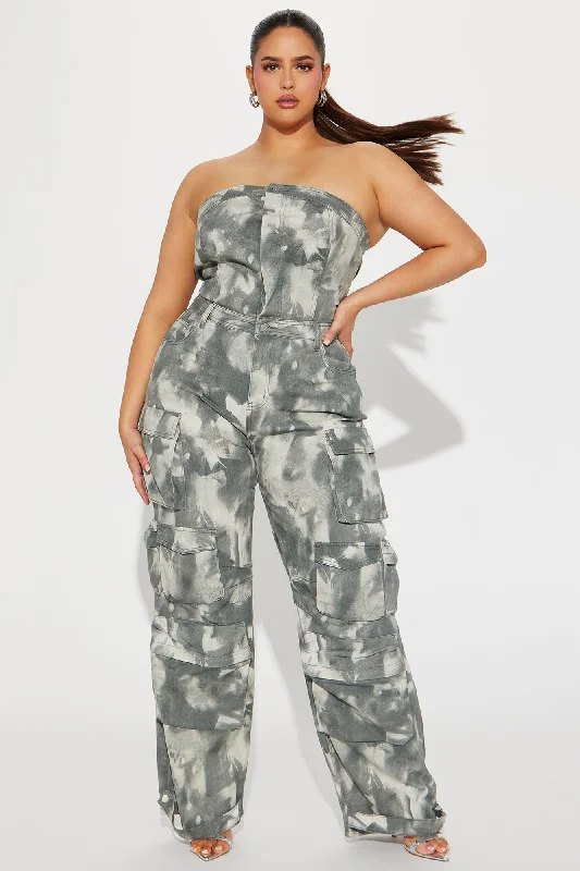 Headstrong Denim Jumpsuit - Grey/combo