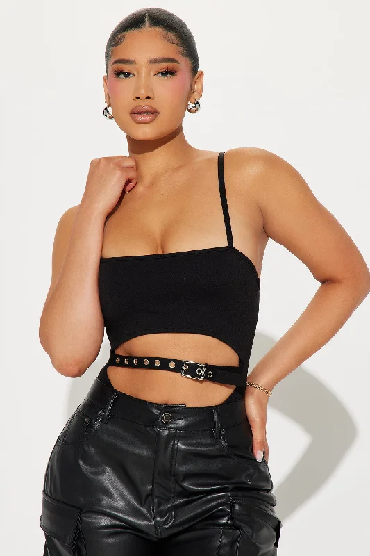 Hold On Tight Bodysuit - Black