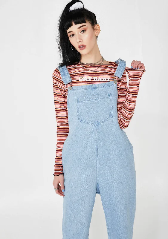 In A Mood Denim Overalls