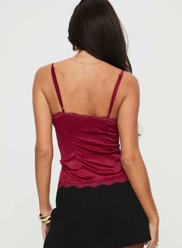 Juliana Top Dark Red