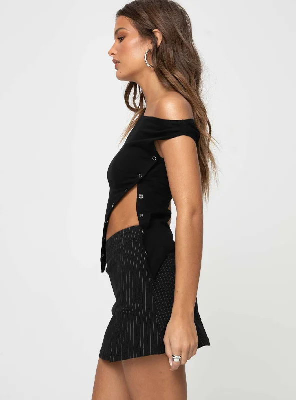 Karre Off The Shoulder Top Black